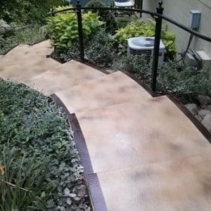 Stained concrete stairs california